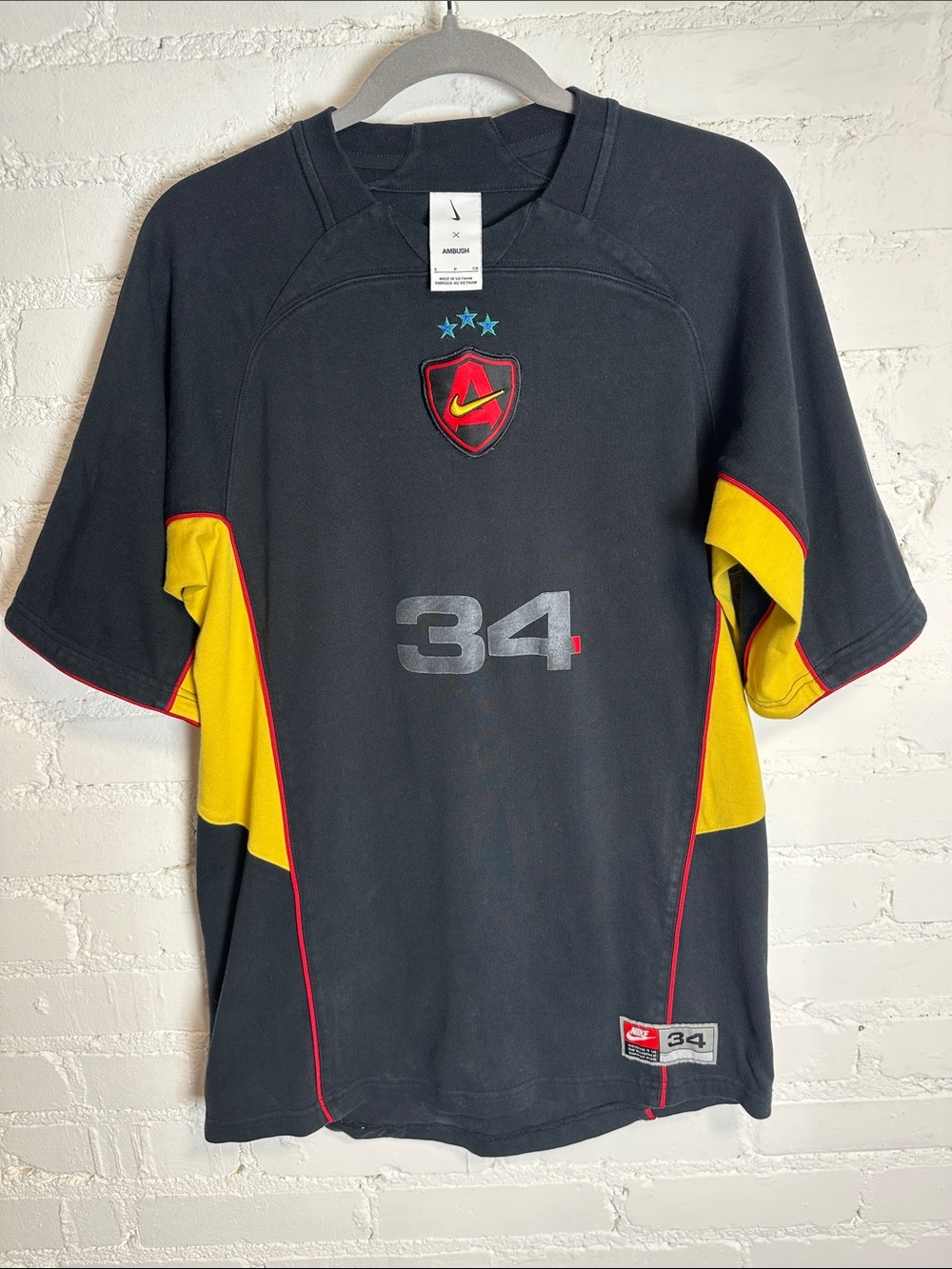 Nike x AMBUSH Graphic Print Crew Neck T-Shirt Jersey Black | Size: S
